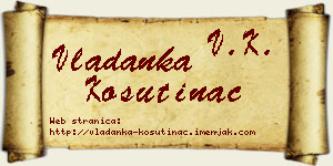 Vladanka Košutinac vizit kartica